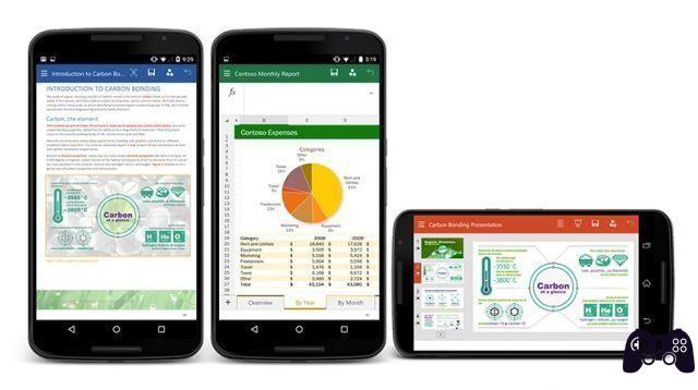 Microsoft Office Word, Excel e Powerpoint para smartphones Android, como experimentá-los na visualização