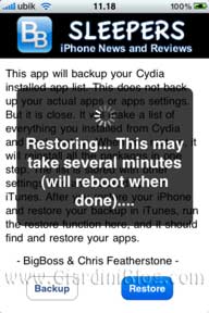 Guia de Jailbreak no iPhone 3G + Backup, Restauração para Mac e Windows