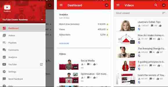 Youtube Creator Studio: the app for managing your channel