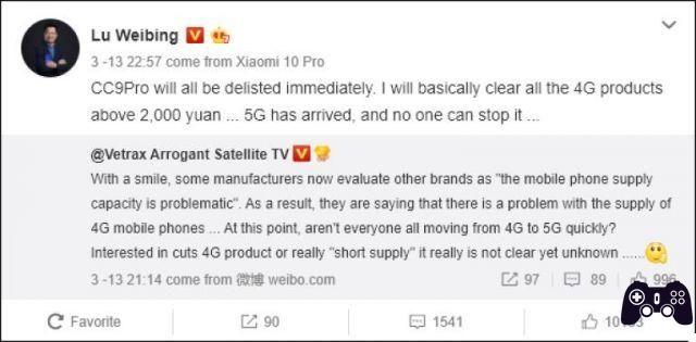 Xiaomi pretende eliminar del catálogo Mi Note 10 y otros smartphones que no son compatibles con 5G