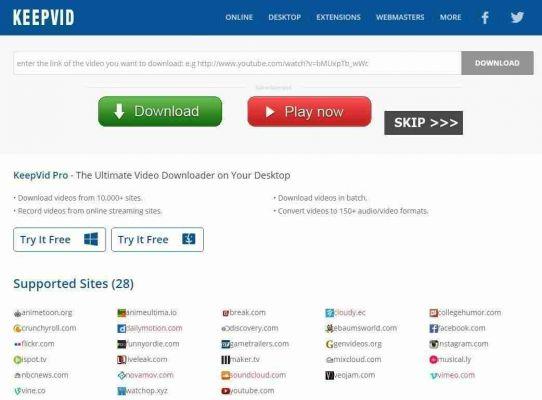 KEEPVID : Descargar videos de Youtube al PC