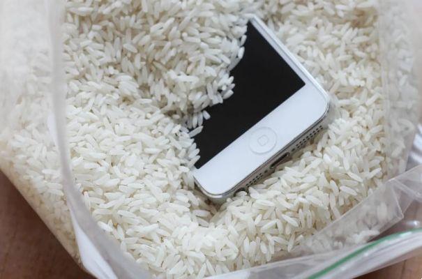 How to store and dry a smartphone that has been dropped into water