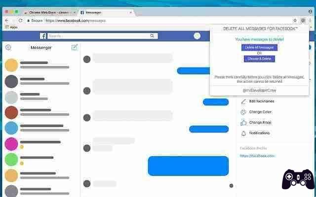 Cómo eliminar todos los mensajes y chats de Facebook Messenger con un solo clic