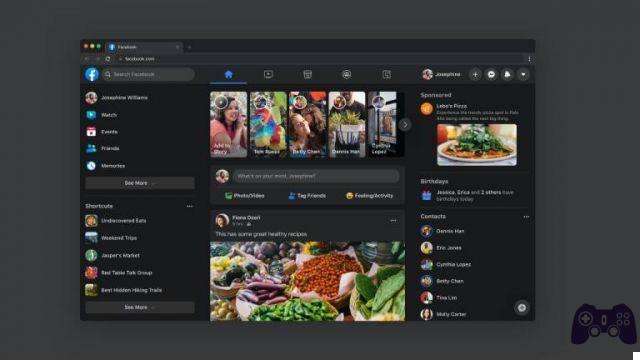 Facebook, the new desktop version is available: Dark Mode arrives