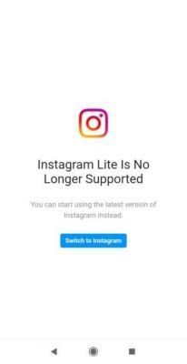 Instagram Lite ya no está disponible: la aplicación se retira