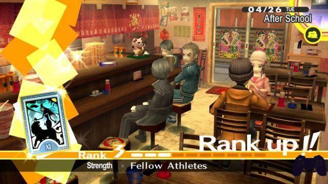 Guía Persona 4 Golden - Compañeros atletas (fuerza) Guía de enlaces sociales