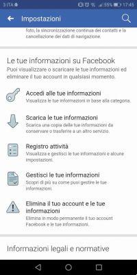 Your information on Facebook: download, manage or delete accounts