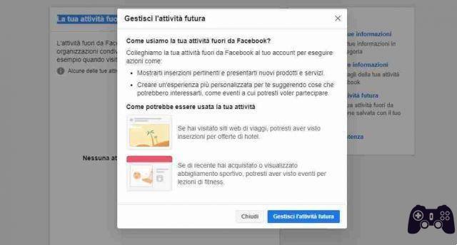 Cómo acceder a la herramienta de actividad fuera de Facebook