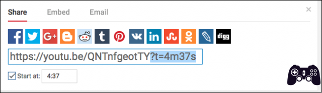 How to share YouTube videos starting from a certain point.