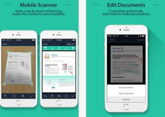 Applications to scan text with Android or iOS