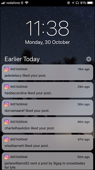 Comment supprimer les notifications Instagram sur iPhone après les avoir vues une fois