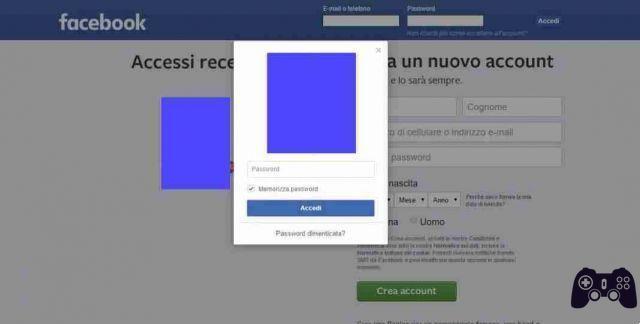 Acceso directo a facebook sin contraseña