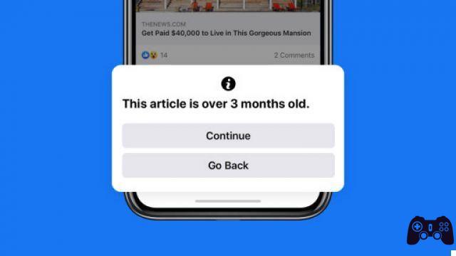 Notícias antigas relatadas como novas? Facebook agora nos avisa