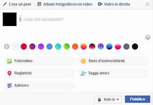 Cómo crear estados de Facebook con fondos coloridos o stickers