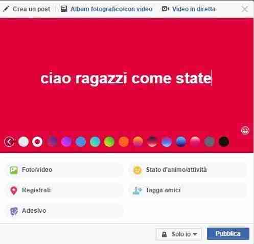 Comment créer un statut Facebook avec des arrière-plans colorés ou des autocollants