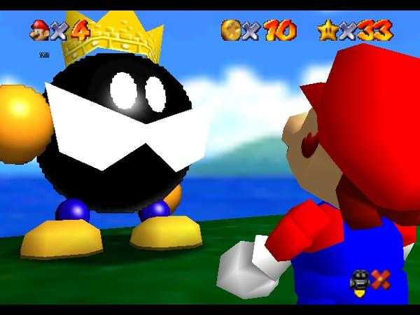 Super Mario 64: Todas as estrelas do campo de batalha Bob-omb