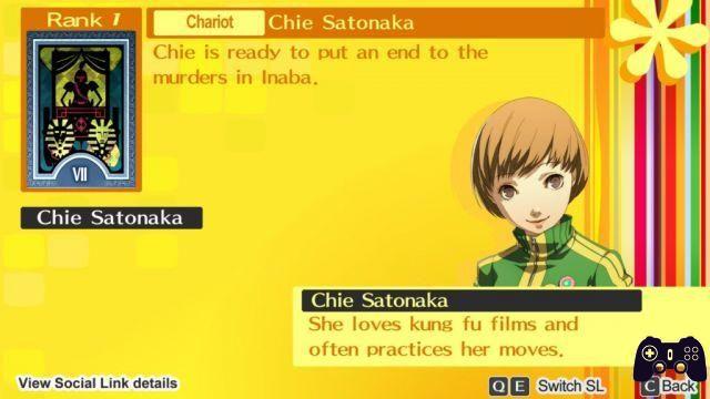 Guide Persona 4 Golden - Guide complet du lien social de Chie (Chariot)