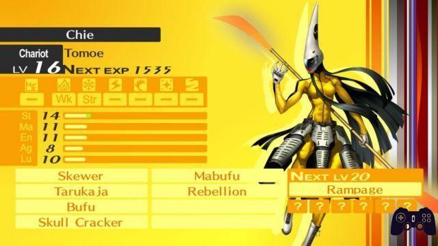 Persona 4 Golden Guide: guía completa del enlace social de Chie (carro)