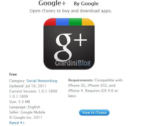 Google+ for iPhone Download the Google plus app for iPhone