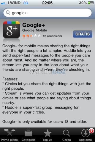 Google+ for iPhone Download the Google plus app for iPhone