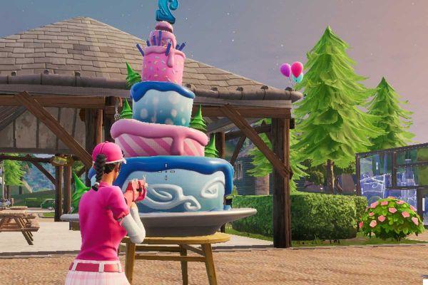 Fortnite: aqui é onde estão todos os bolos de aniversário