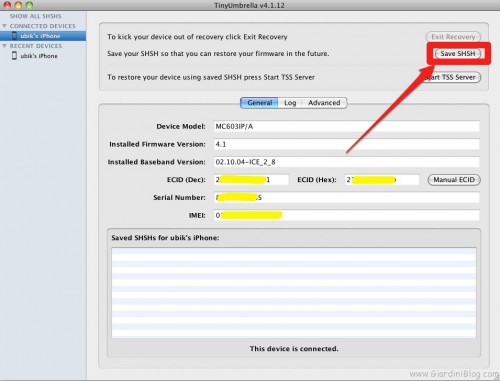 Guide Save certificates for firmware recovery on iPhone 4, 3GS, 3G, iPod Touch, iPad, iPad 2