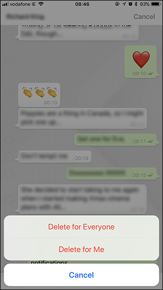 Comment supprimer des messages WhatsApp