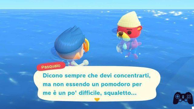 Animal Crossing: New Horizons, guide de Pasqualo et de l'ensemble Sirena