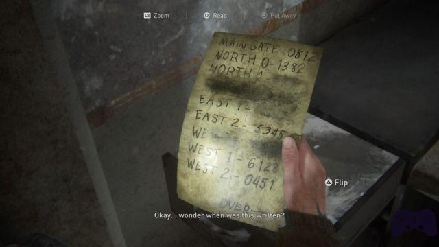 Guide The Last of Us: Part II - Guía de cajas fuertes y combinaciones