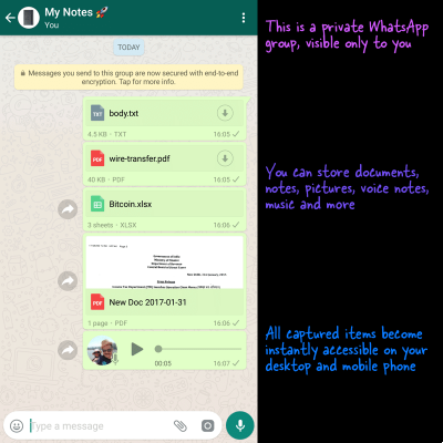 WhatsApp as a private archive here's how. Chat with yourself