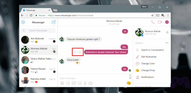 Facebook Messenger réactions comment utiliser