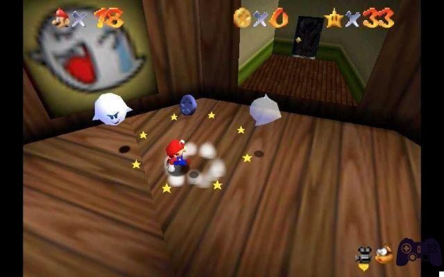 Super Mario 64: All the stars of King Boo's Refuge