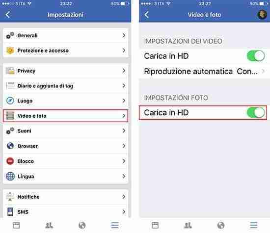 Sube fotos HD a Facebook desde iPhone o iPad