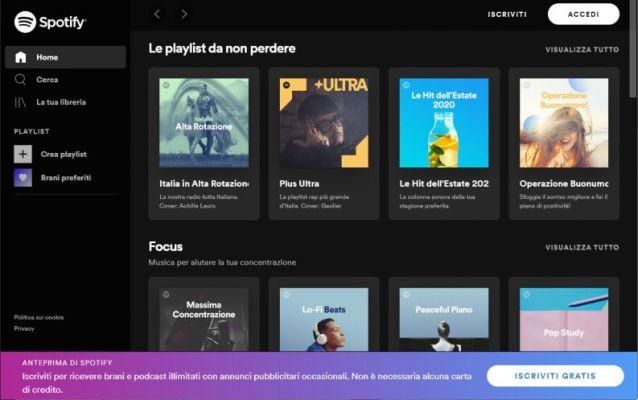 Spotify Web : écoutez de la musique gratuitement et sans publicité