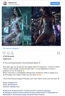 Cyberpunk 2077 : le cosplay de Lada Lyumos recrée la première illustration iconique du jeu