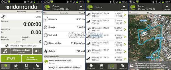 Aplicaciones Android para deportes para entrenar con carrera, ciclismo, carrera, jogging, trekking con GPS