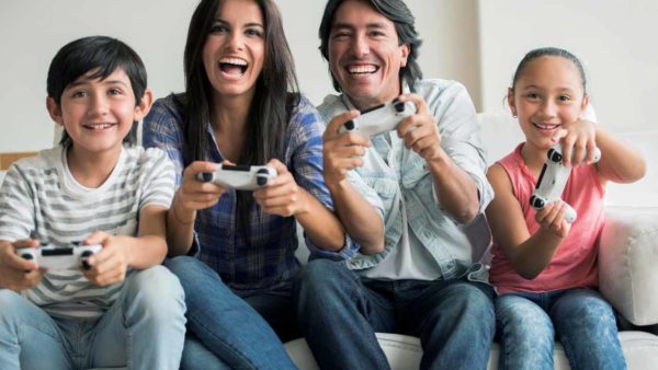 News + Parents play video games with their family