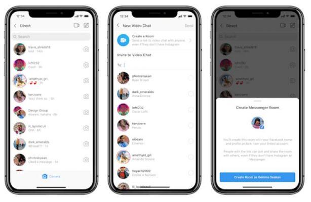 Messenger Rooms arrive sur Instagram Direct : appels vidéo avec 50 personnes