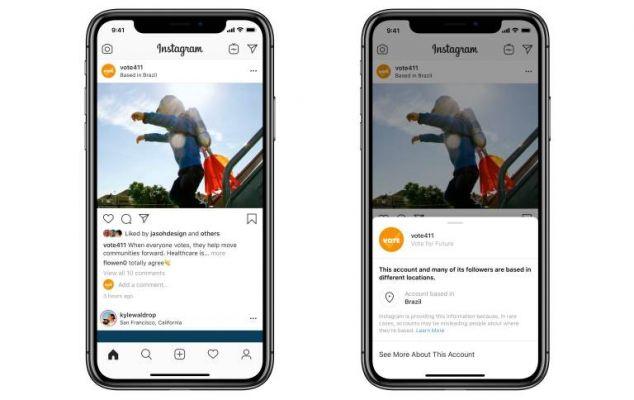 Facebook e Instagram adicionam informações de localização a postagens de alta visibilidade