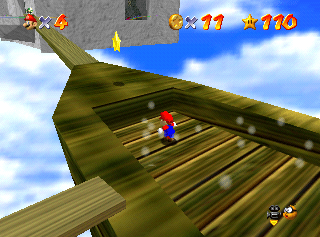 Super Mario 64: where to find the Stars on the Rainbow Walk