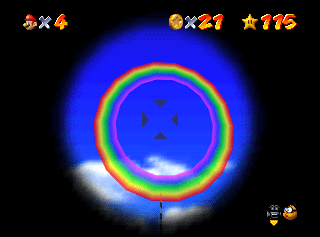 Super Mario 64 : où trouver les étoiles sur la Rainbow Walk