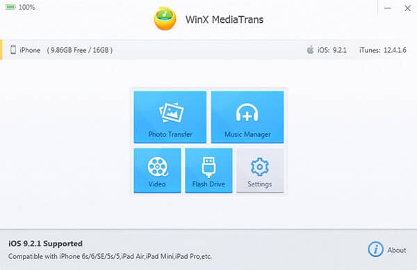 Transfiere fotos, música y vídeos entre iPhone y PC con WinX MediaTrans