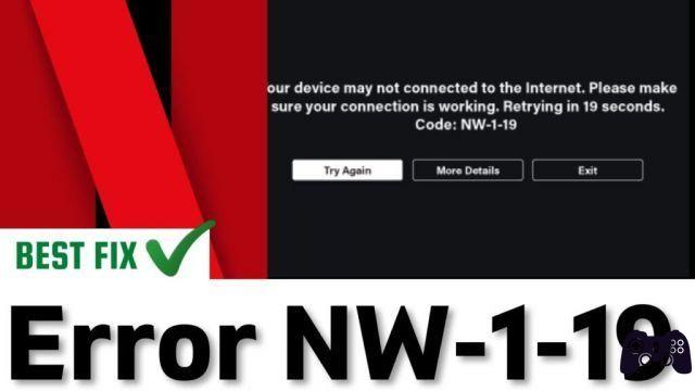 Qué Significa y Como reparar Netflix error code nw 1-19