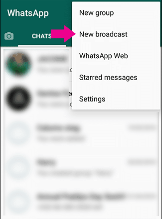 How to send messages to multiple people at the same time WhatsApp
