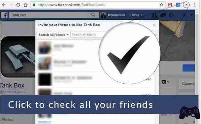 convite do facebook para curtir todos os seus amigos em um clique
