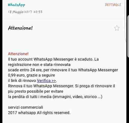 ¡Cuenta de WhatsApp caducada es una estafa no pagada!