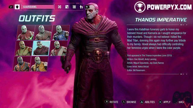 Guardianes de la Galaxia de Marvel - Guía de todos los disfraces
